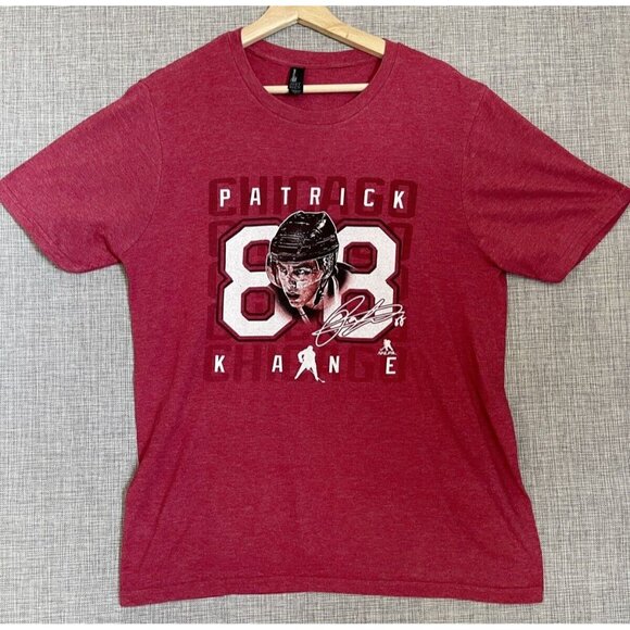 District Other - Chicago Blackhawks Patrick Kane Shirt Mens Large #88 NHLPA Hockey Red NHL
